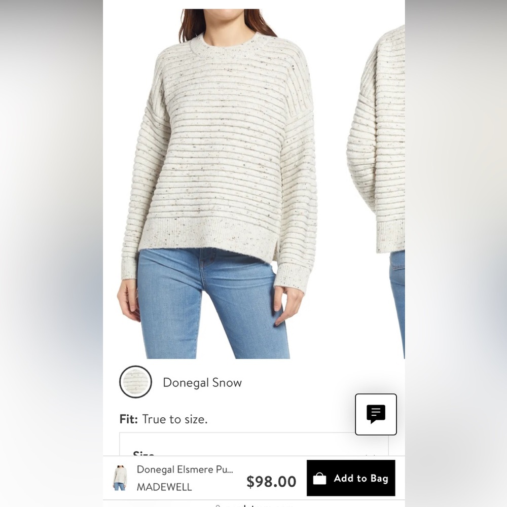 Donnegal madewell nordstrom cream white sweater